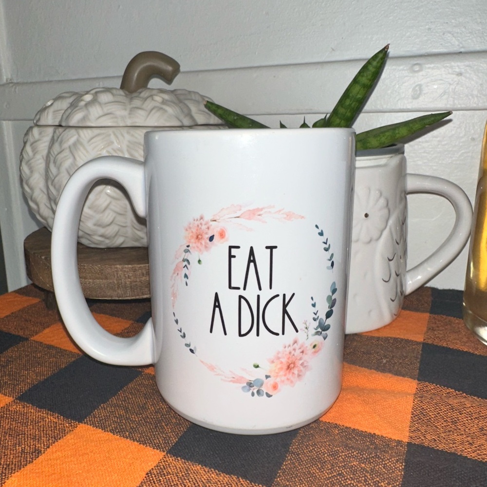 Floral White Mug